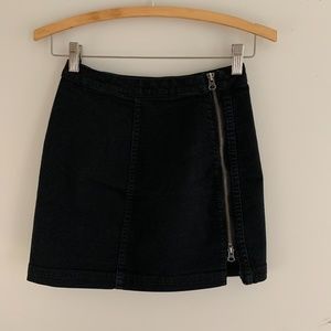 Free People Jean Mini Skirt